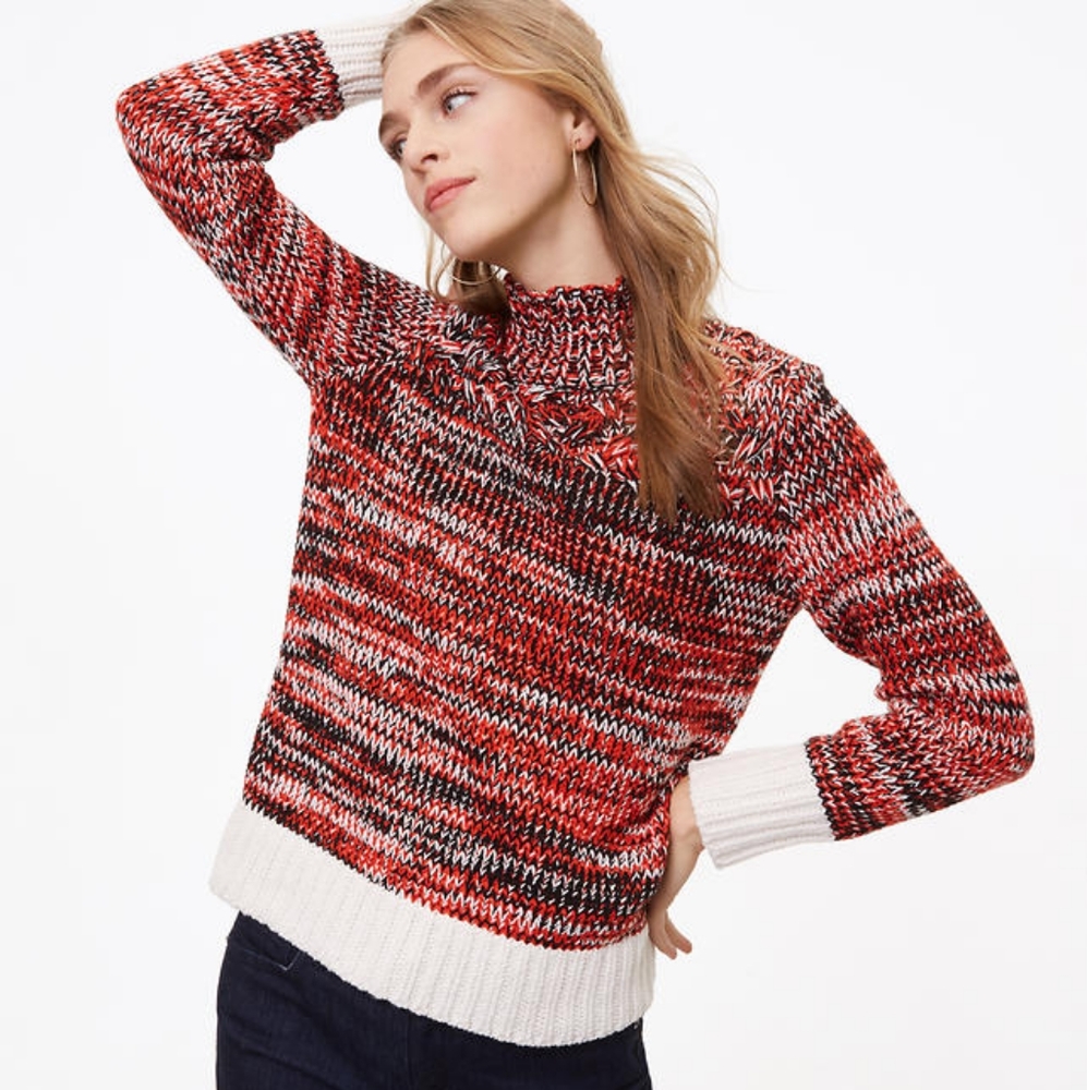 LOFT space dye chunky sweater COZY SWEATER